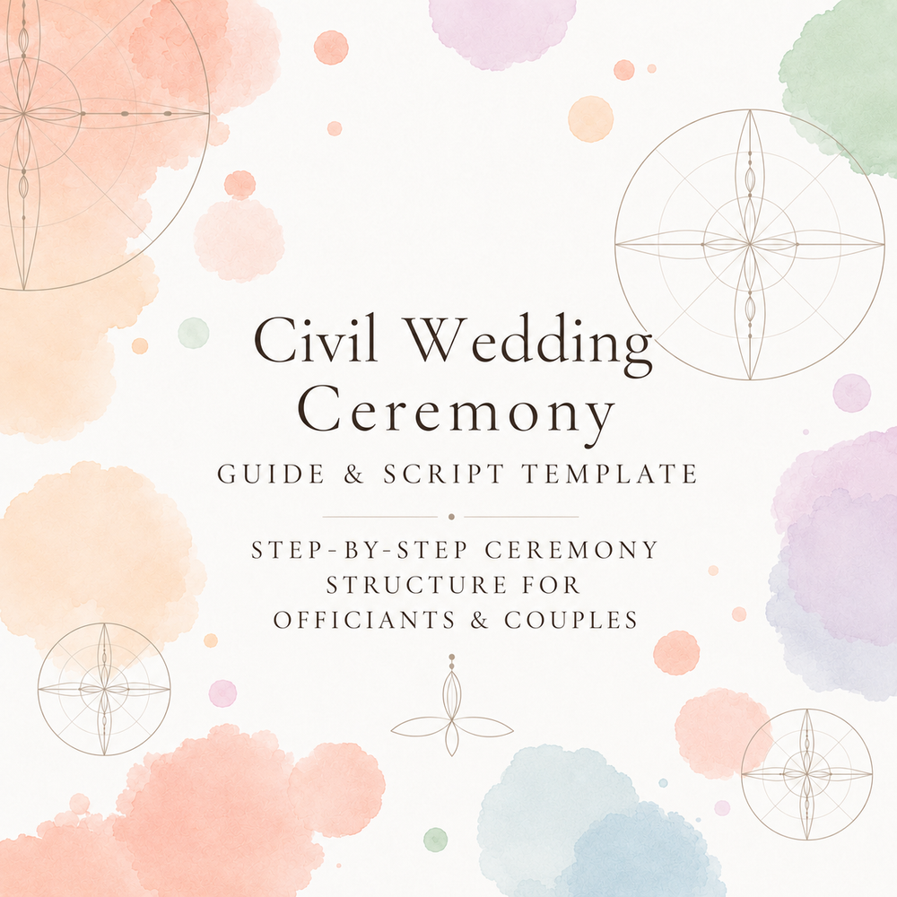 Civil Wedding Ceremony Guide & Script Template — Step-by-Step Ceremony Structure for Officiants & Couples